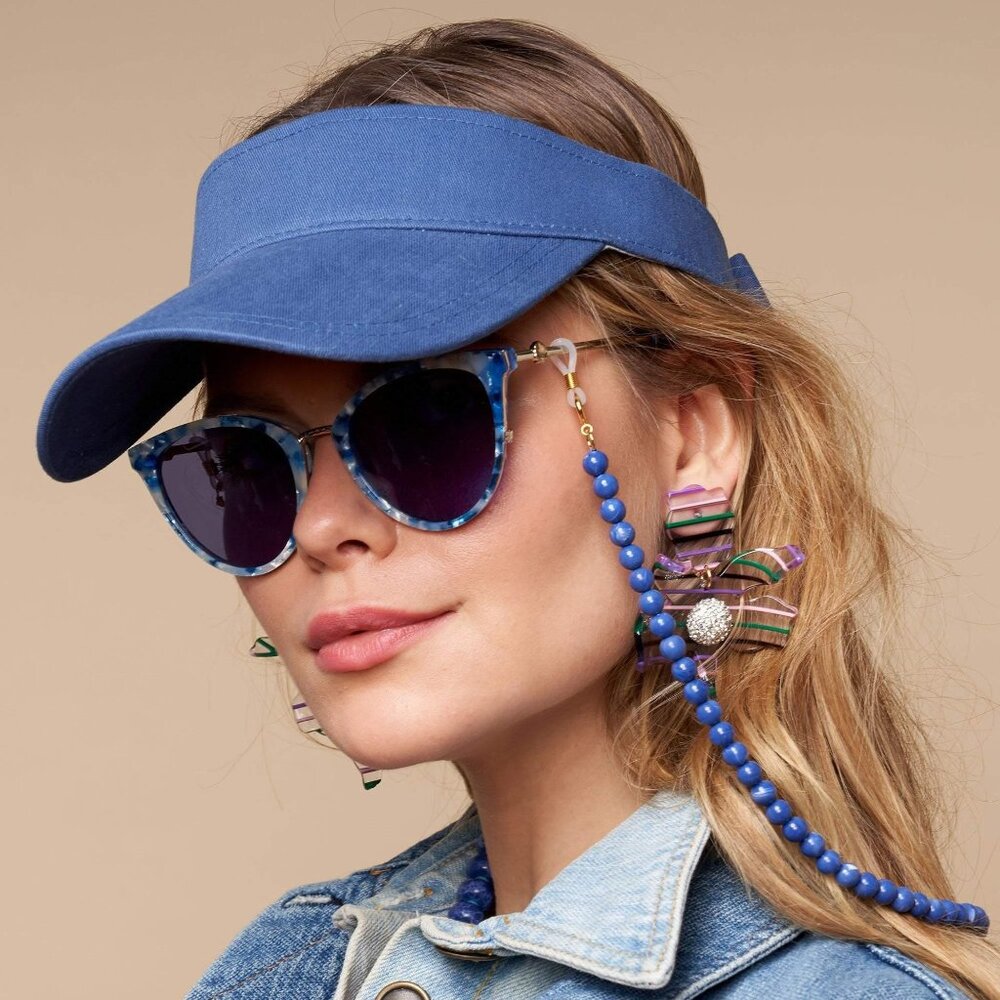 💙 NEW Lele Sadoughi Blue Beaded Sunglasses Chain